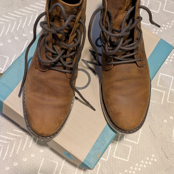 Toms Hillside Leather Boots - Topaz Brown - Picture 1 of 10